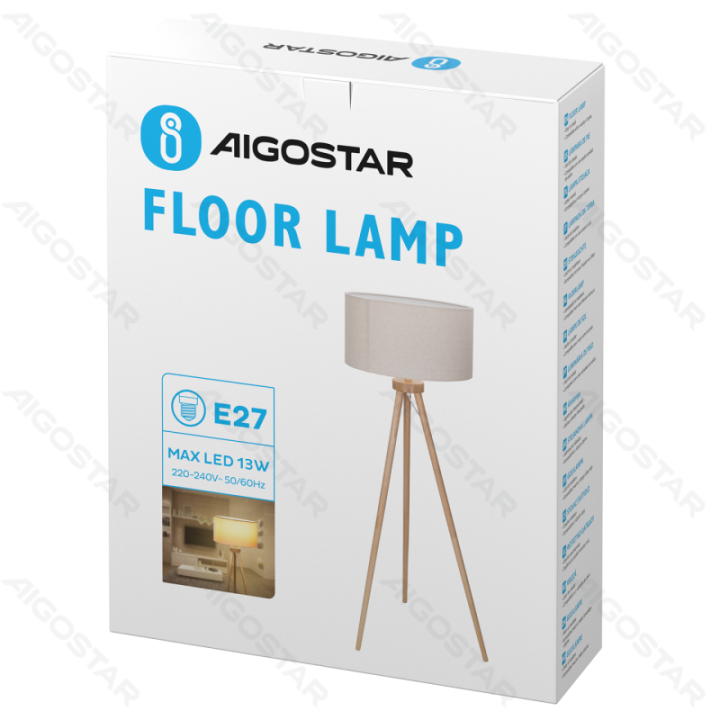 Medinis grindinis šviestuvas (be šviesos šaltinio) E27