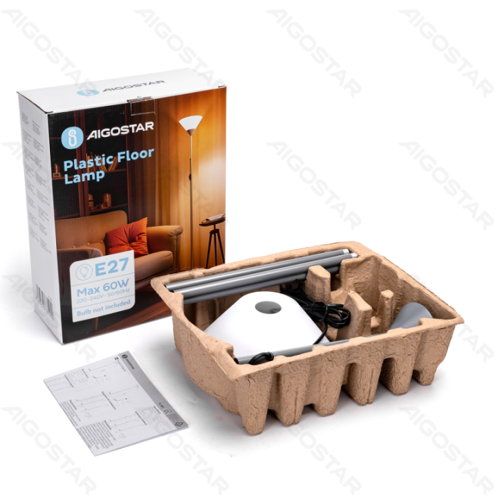 Floor lamp E27 without bulb