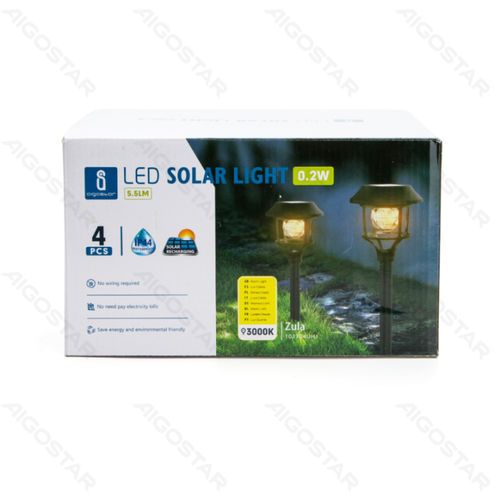 LED Saulės vejos šviestuvai (4 vnt) 3000K