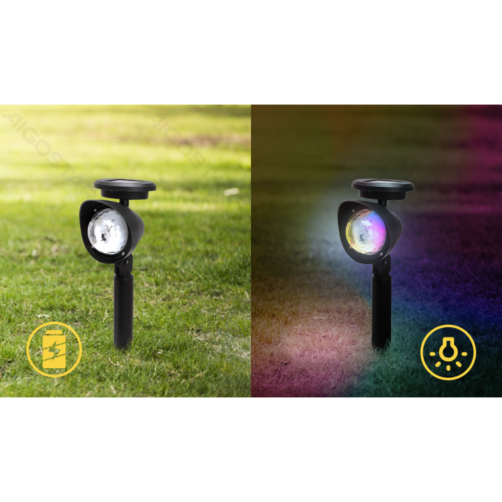 LED Solar Spot Lawn Light RGB