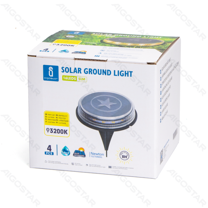 LED Solar Lawn Lights (4 pcs) 3200K