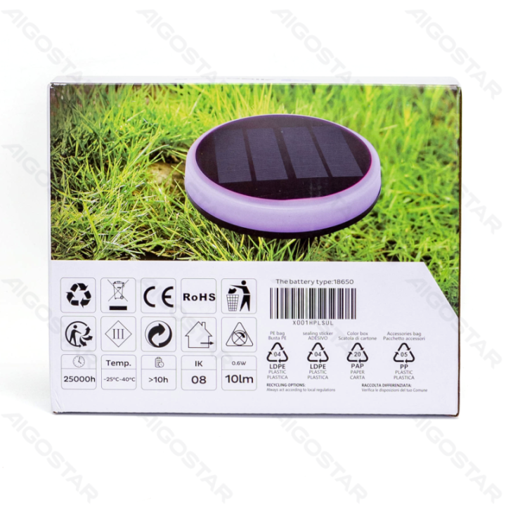 LED Solar Lawn Light RGB