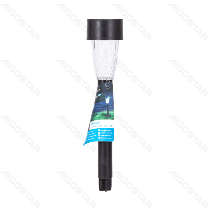 LED Solar Ambient Lawn Light Plastic Bean Pattern 6500K