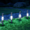 LED Saulės aplinkos vejos šviestuvas, nerūdijantis plienas, aukštas stulpas 6500K