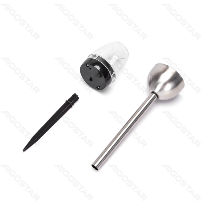 LED Solar Ambient Lawn Light Stainless Steel Flame 2700K