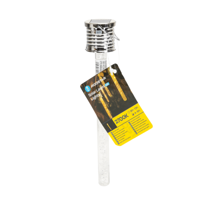 LED Solar Ambient Lawn Light Stainless Steel Bubble Stick Pendant 2700K