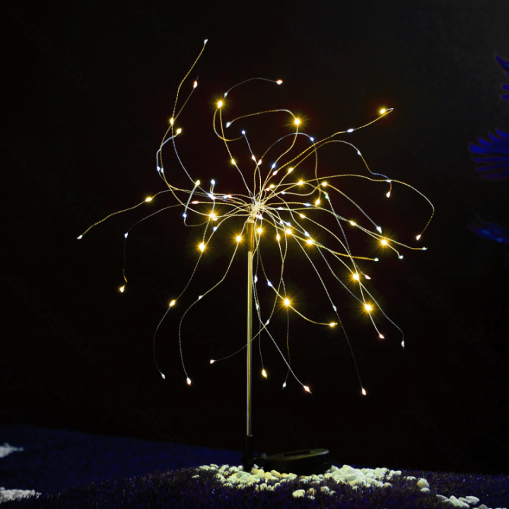 LED Solar Ambient Lawn Light Stainless Steel Gypsophila 2700K