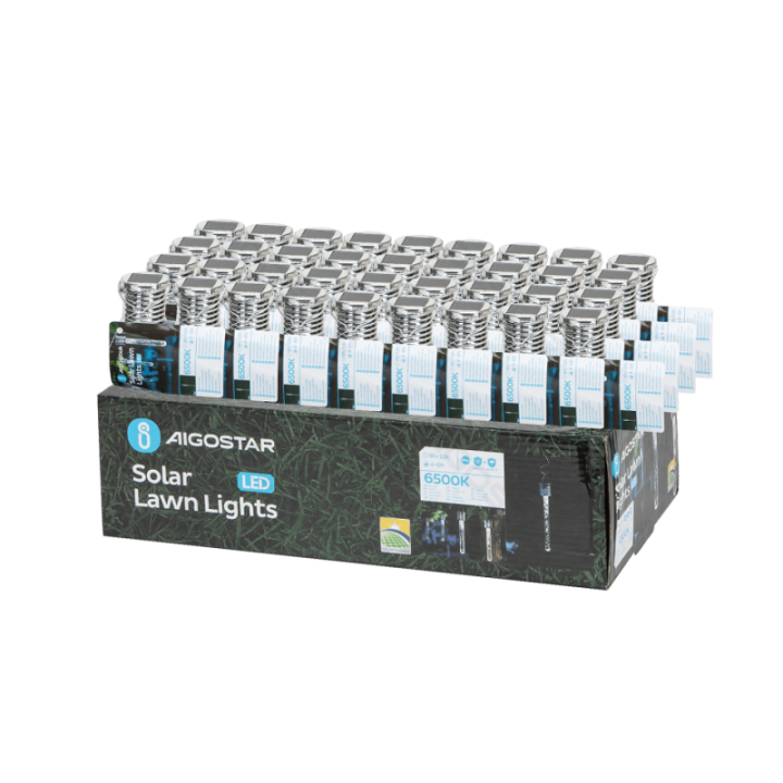 LED Solar Ambient Lawn Light Stainless Steel Bubble Stick Pendant 6500K