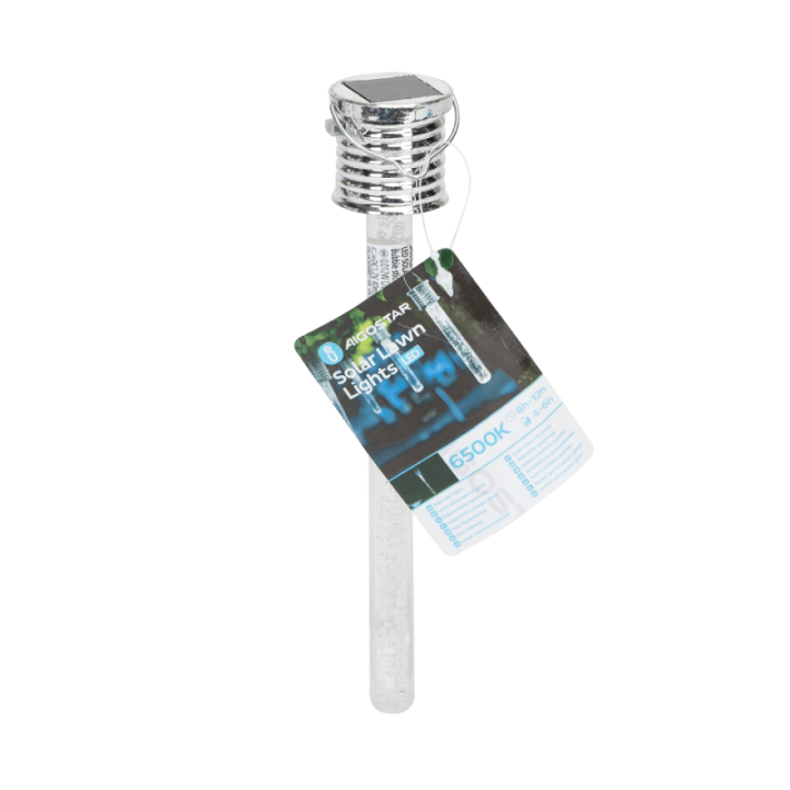 LED Solar Ambient Lawn Light Stainless Steel Bubble Stick Pendant 6500K