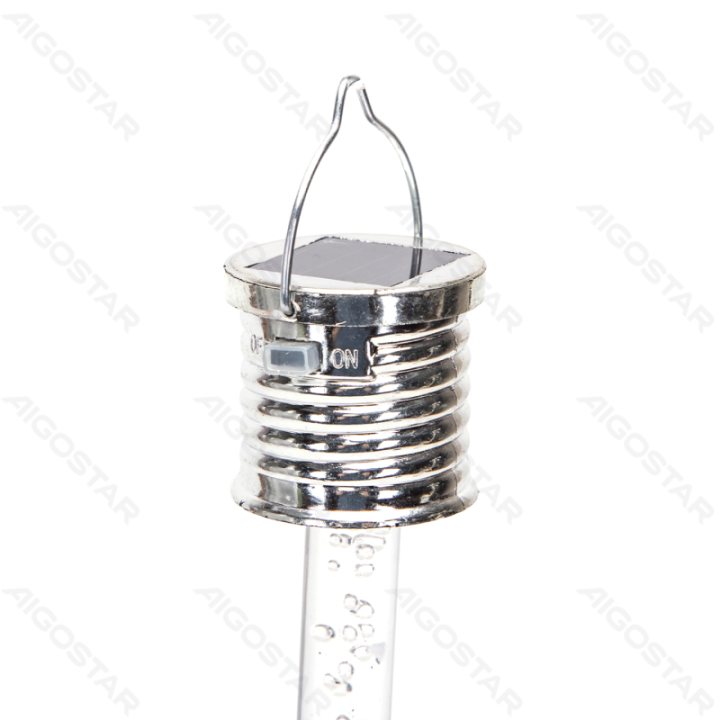 LED Solar Ambient Lawn Light Stainless Steel Bubble Stick Pendant 6500K