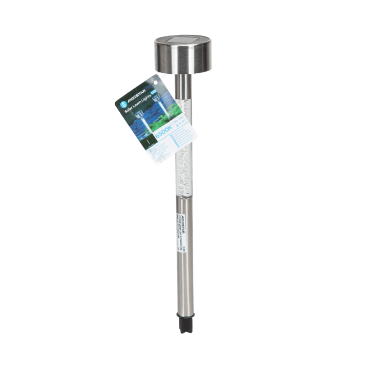 LED Saulės lauko šviestuvas nerūdijančio plieno — burbulinis įkišamas į žemę 6500K