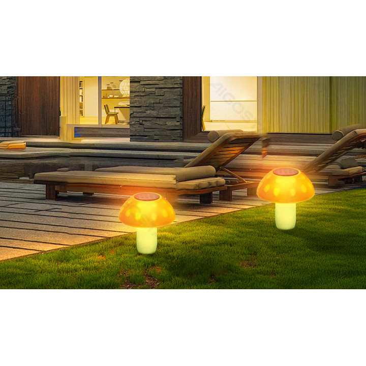 Solar lawn light, Plastic, Big mushroom 2700K