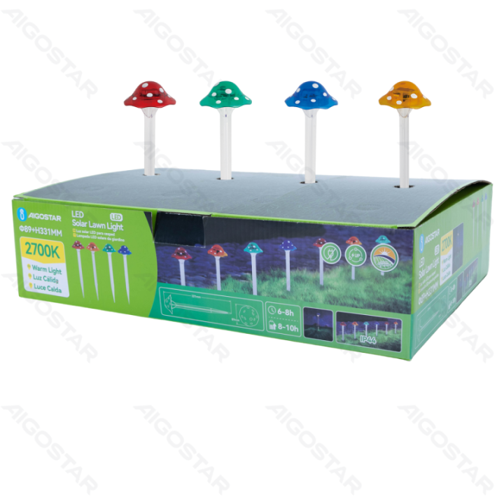 Solar lawn light, Plastic, Small mushroom 2700K