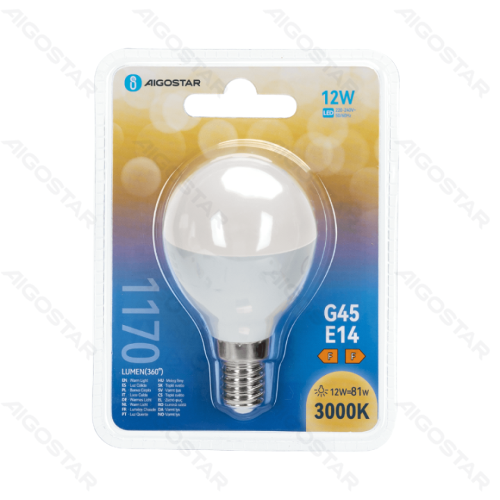 LED bulb G45 12W 3000K 1170lm E14