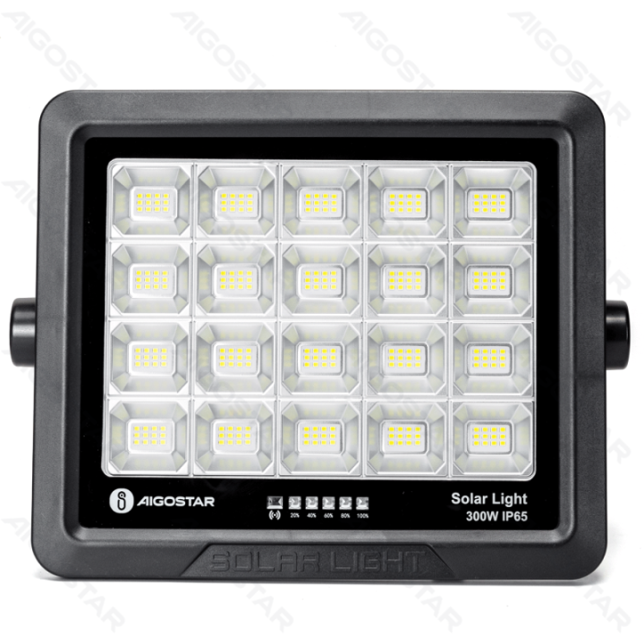 LED solar floodlight 300W 3000lm 6500K IP65