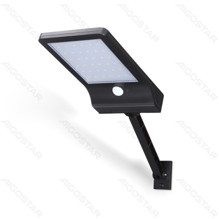LED solar sensor wall light black 6500K