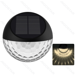 LED saulės sieninis šviestuvas juodas 2700K