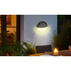 LED saulės sieninis šviestuvas juodas 2700K