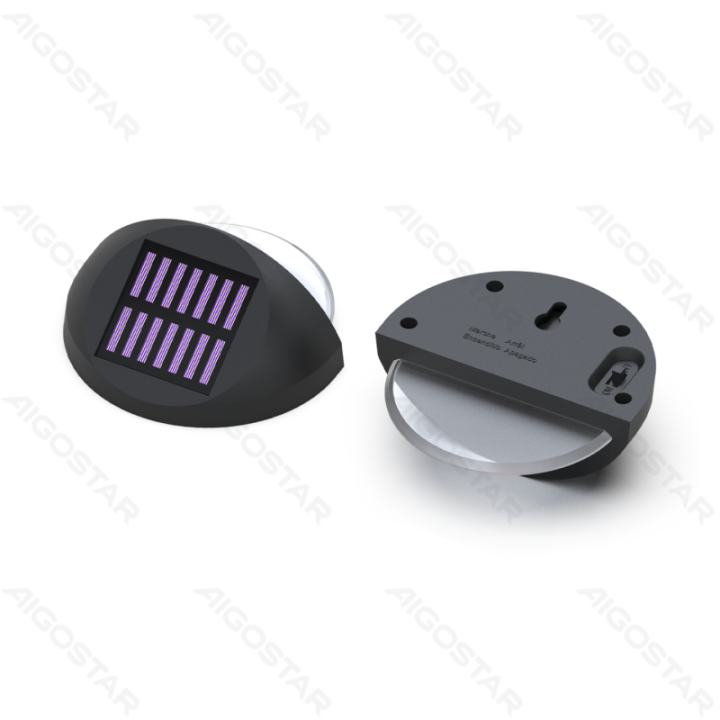 LED solar wall light black RGB