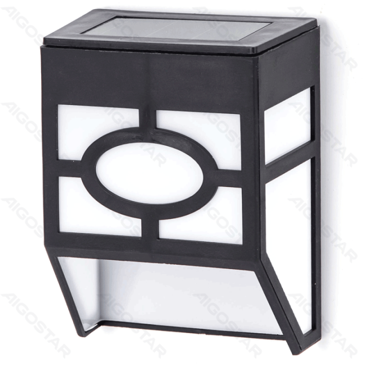 LED solar wall light black 2700K