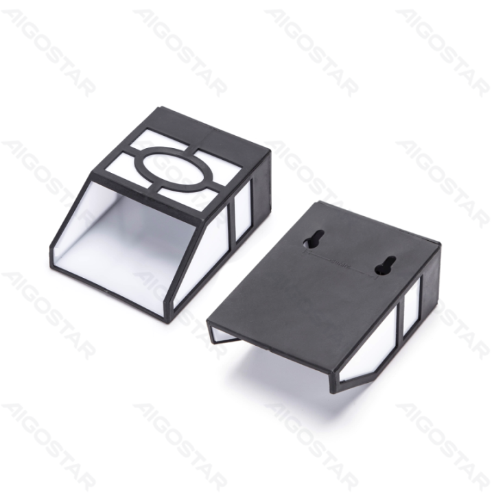 LED solar wall light black 2700K