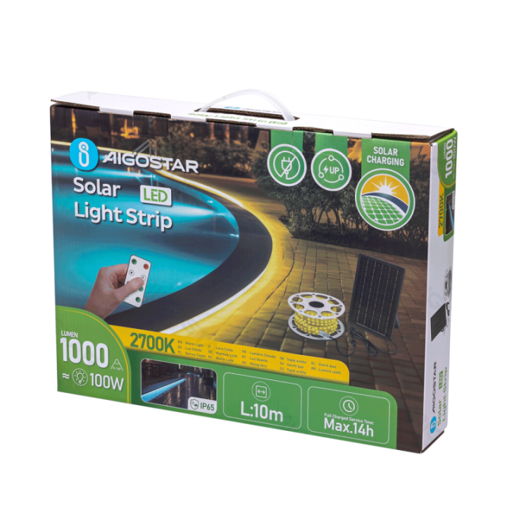 LED Saulės šviesos juosta 10m 2700K 100W