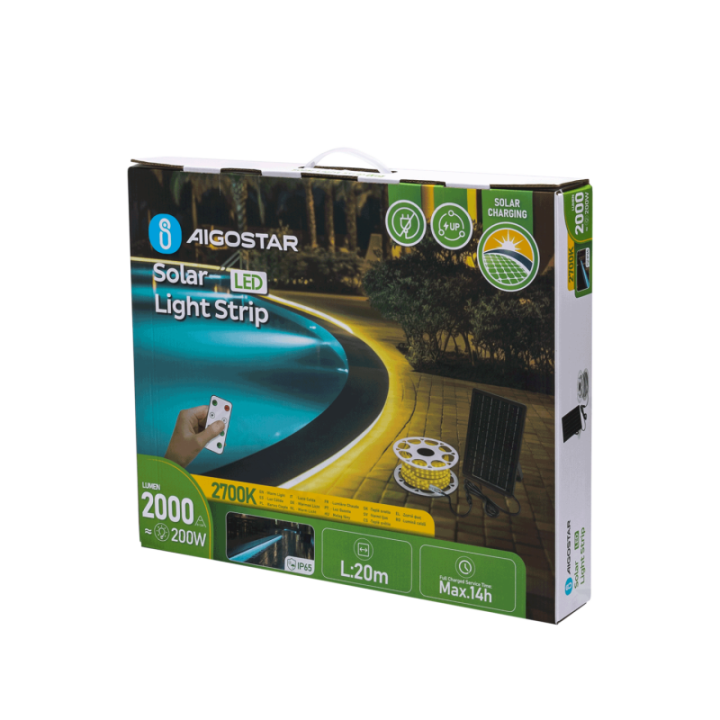 LED Saulės šviesos juosta 20m 2700K 200W