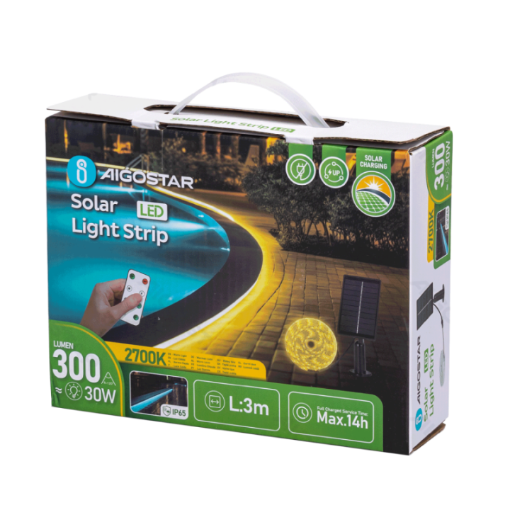 LED Solar Light Strip 2+3m 2700K 30W