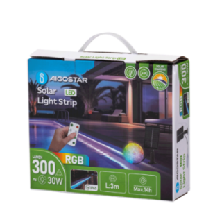 LED Solar Light Strip 2+3m RGB 30W