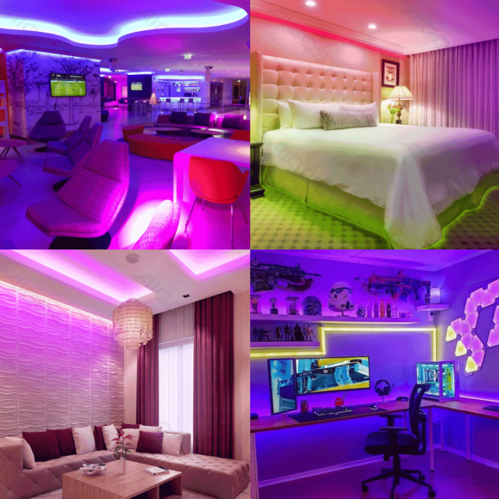 LED saulės šviesos juosta 2+3m RGB 30W