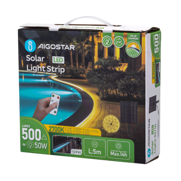 LED Solar Light Strip 2+5m 2700K 50W