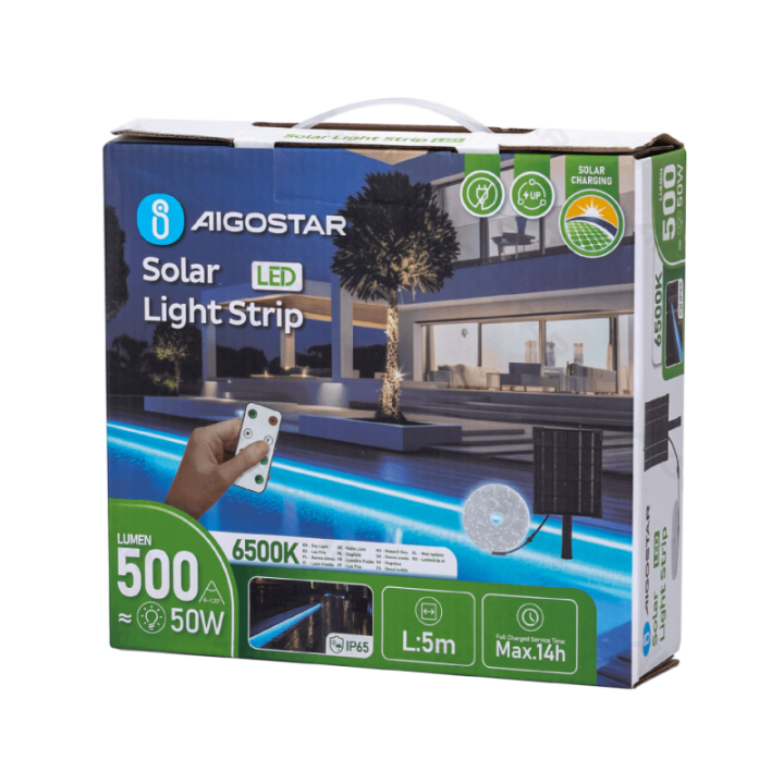 LED Solar Light Strip 2+5m 6500K 50W