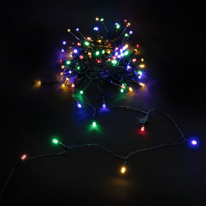 LED Saulės plokščios girliandos RGBY