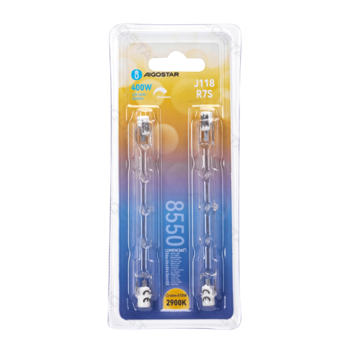 R7S J118 400W 2900K 2pcs