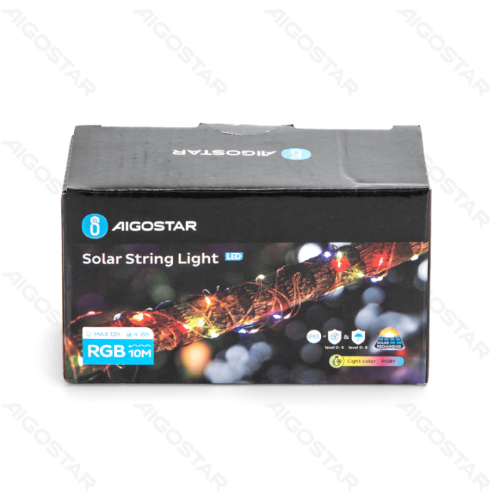 LED Solar Copper String Lights RGBY