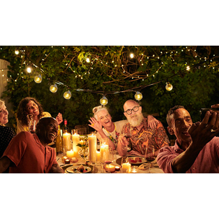 LED Solar Bubble String Lights RGBY