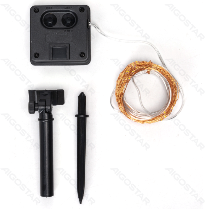 Saulės girliandos, šaltai balta, 2m+10m