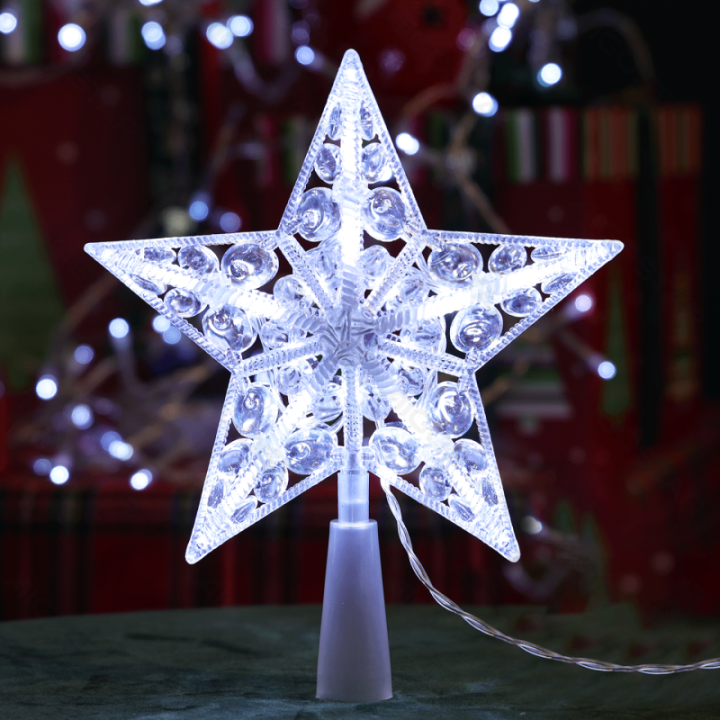 3AA Battery String Light, 0.21m Tree Topper Star, Cool White ,IP20 Indoor