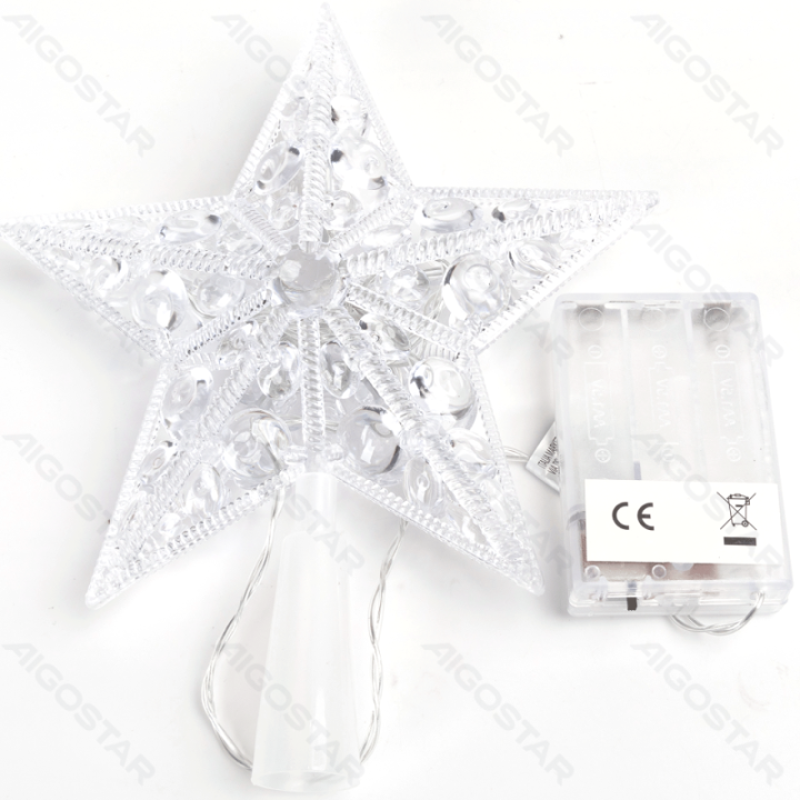 3AA Battery String Light, 0.21m Tree Topper Star, Cool White ,IP20 Indoor