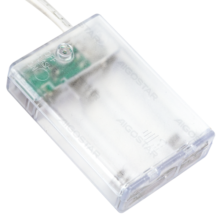 3AA baterijų girliandos Pentagram juosta šilta balta 10m