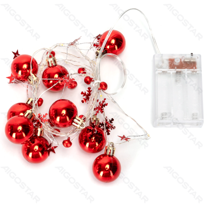 3AA Battery String Lights Stars Balls Red Warm White 2m