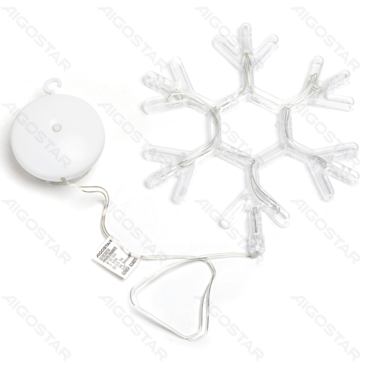 Battery powered pendant with suction cup snowflake shaped, warm white ,IP20 Indoor