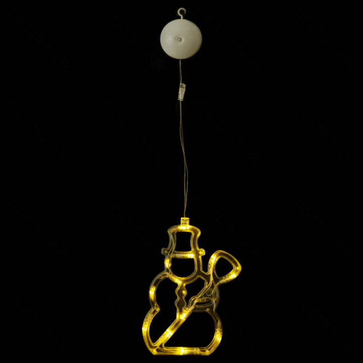 Battery powered pendant with suction cup snowman shaped, warm white ,IP20 Indoor