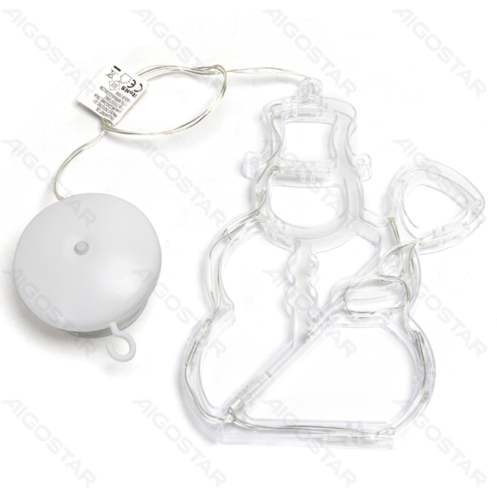 Battery powered pendant with suction cup snowman shaped, warm white ,IP20 Indoor