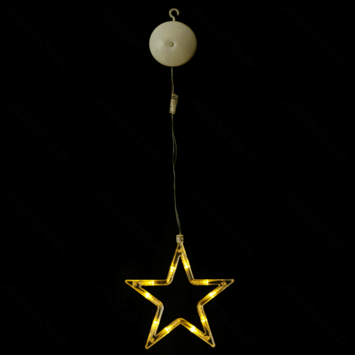 Battery powered pendant with suction cup star shaped, warm white ,IP20 Indoor