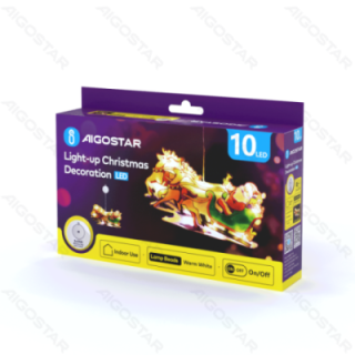 Battery powered pendant with suction cup reindeer, small, warm white ,IP20 Indoor