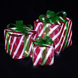 Low voltage light-up Christmas boxes 0.2/0.25/0.3m, cold white ,IP44, Indoor&Outdoor