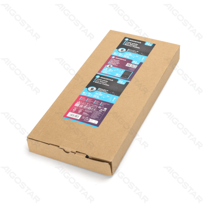 Kalėdinė dekoracija – žemo įtampos 3D eglutės švieselė, šaltai balta, 5m+40cm, IP44, patalpose ir lauke