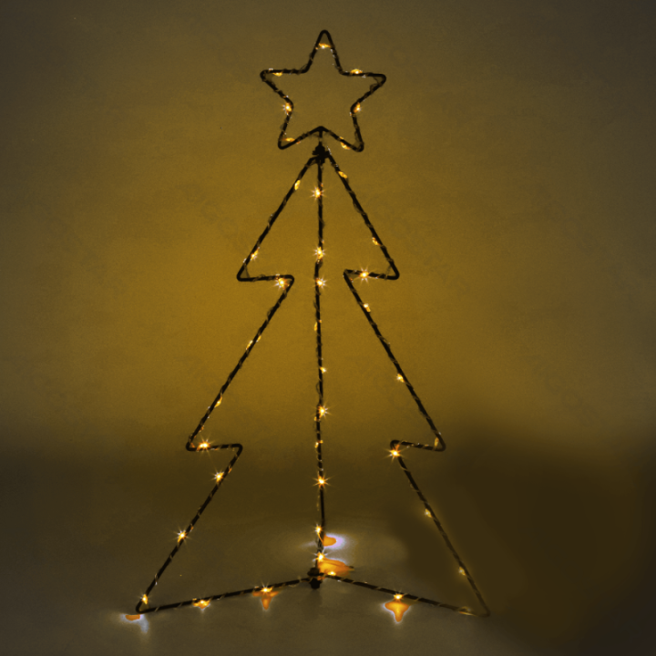 Christmas decoration - low-voltage 3D Christmas tree light, warm white, 5m+60cm