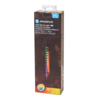 Solar 0.3m- meteor shower string lights, RGBW, 5m, IP65, Outdoor